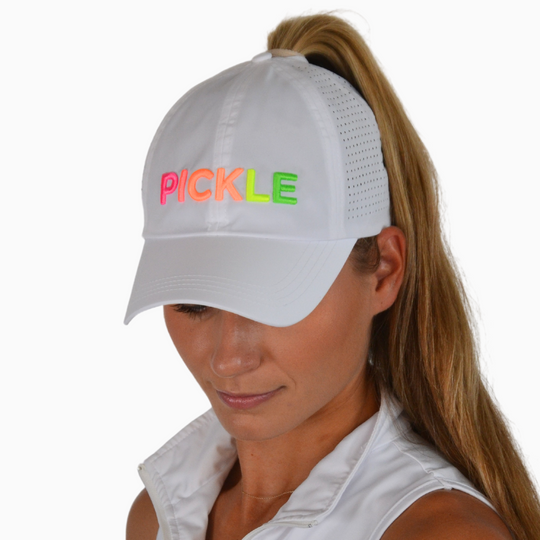 Vimhue White Pickleball Puff Cap