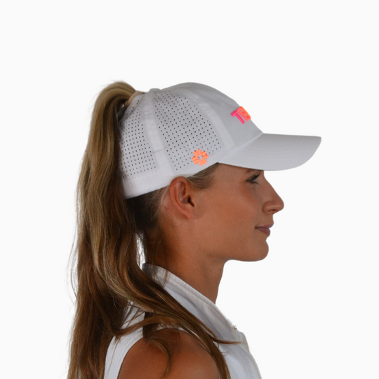 Vimhue White Tennis Multi-colored Puff Cap