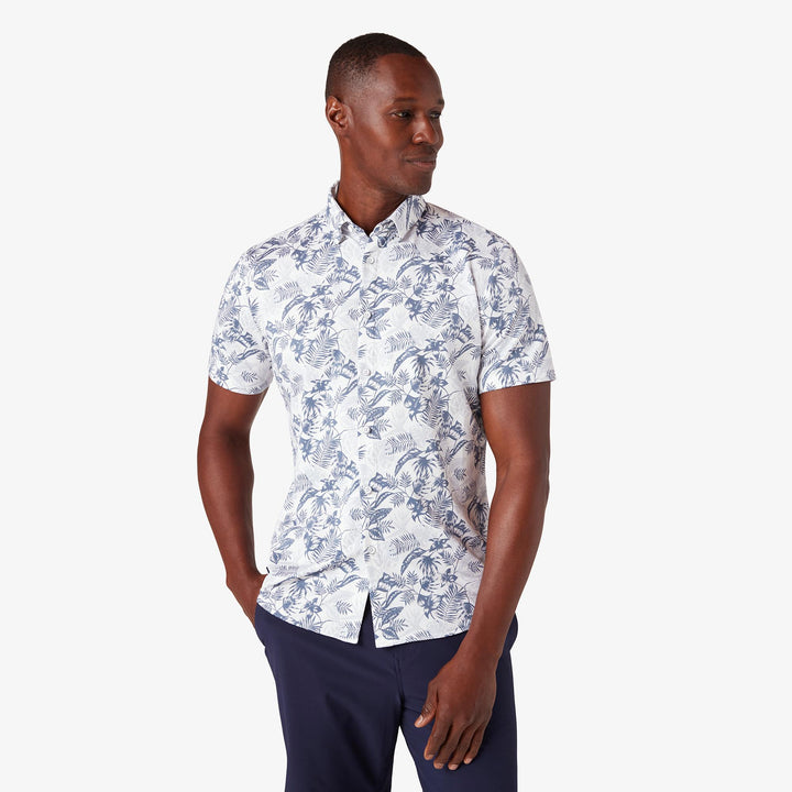 Mizzen+Main Halyard White Palm Short Sleeve