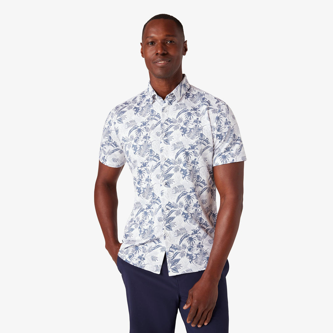 Mizzen+Main Halyard White Palm Short Sleeve