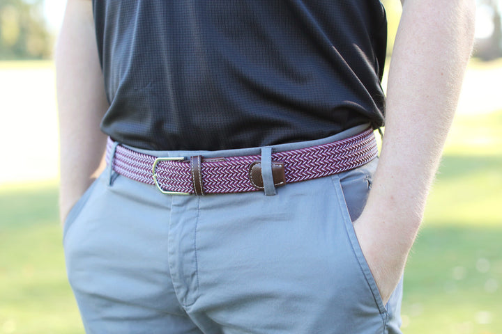 Roostas The Biloxi Two Toned Woven Elastic Stretch Belt