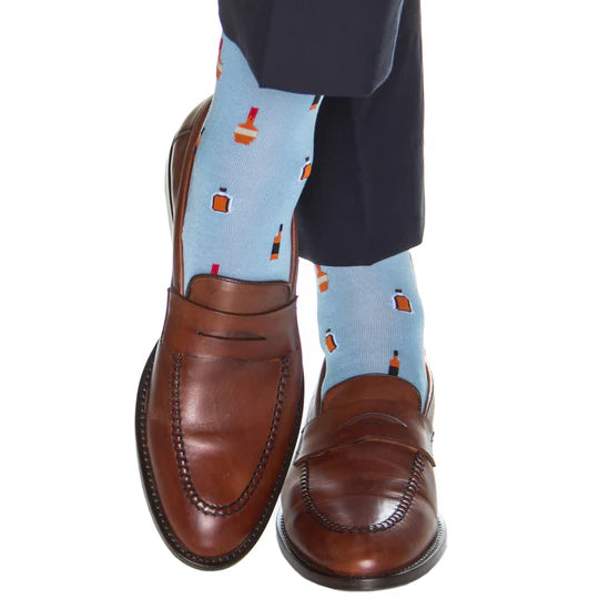 Bourbon Bottle Dress Socks