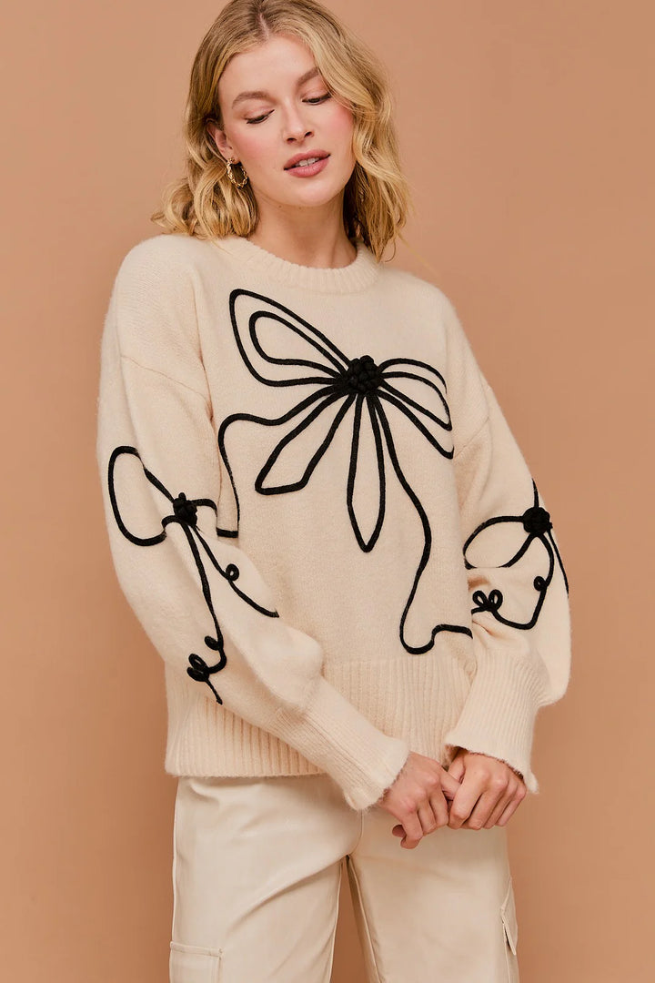 Ribbon Sweater Top