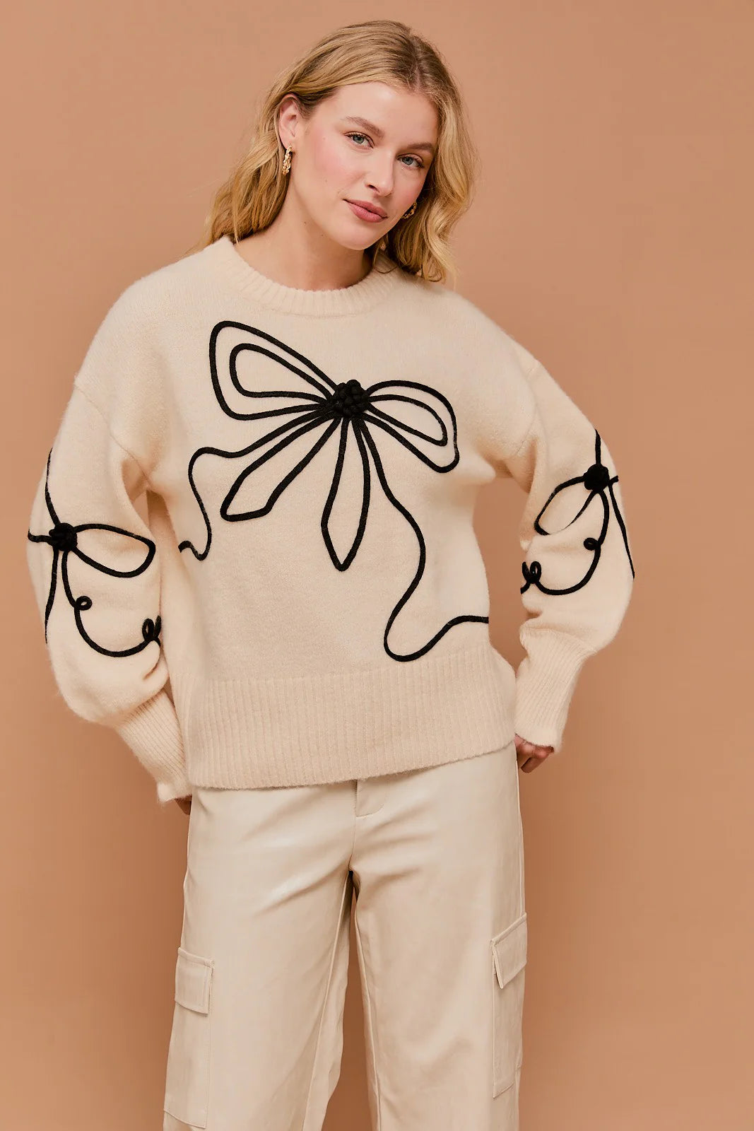 Ribbon Sweater Top