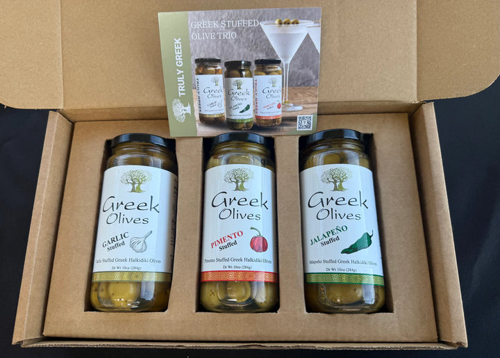 Greek Stuffed Olive Trio Gift Box