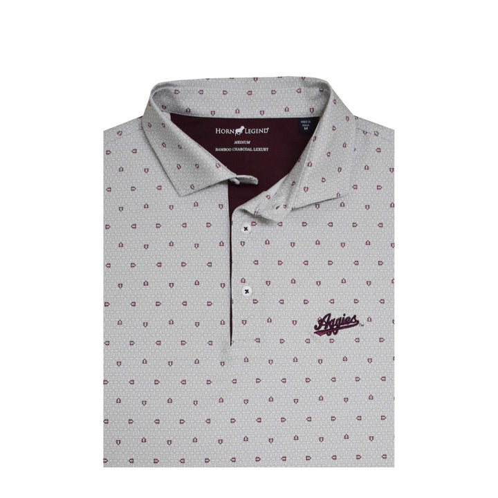 Texas A&M White Home Plate Polo