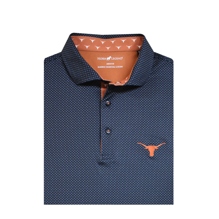 Texas Longhorns Custom Trim Black Checkers Polo