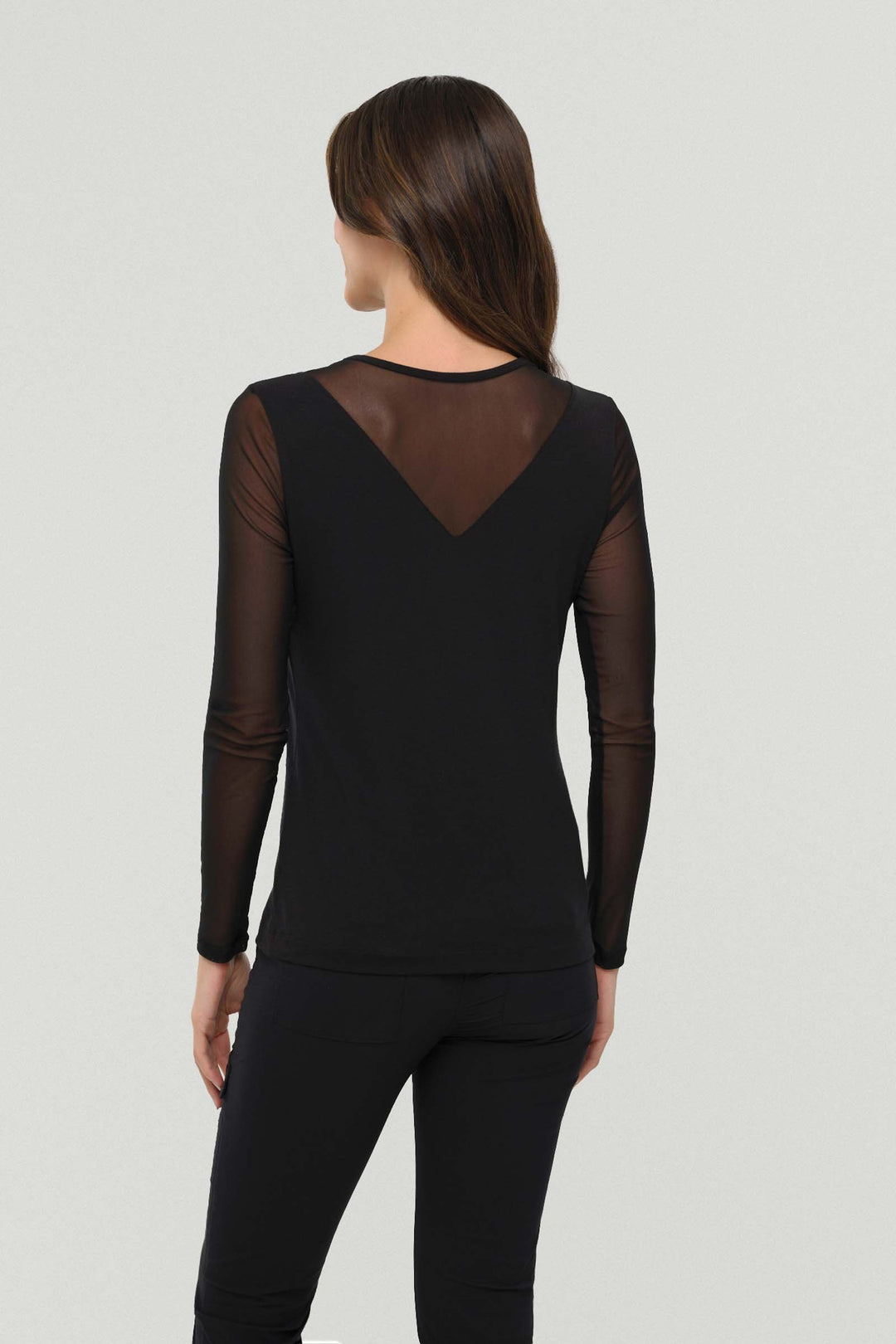 Kim Mesh-Sleeve Top