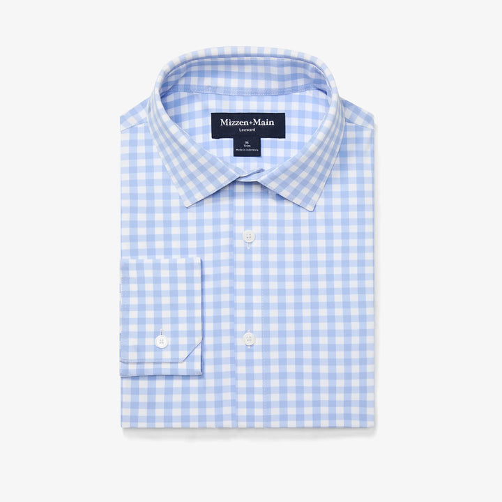 Leeward Dress Shirt - Light Blue Gingham