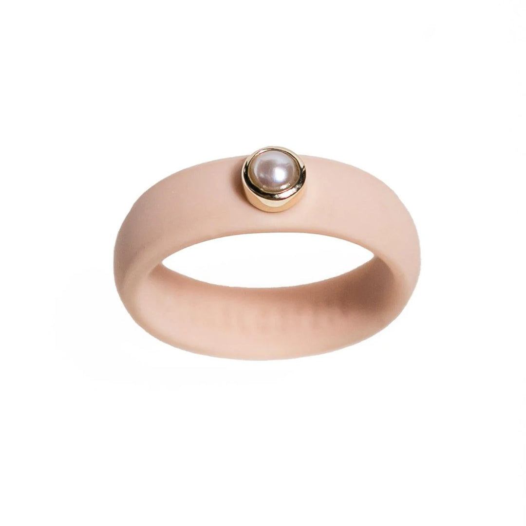 Single Pearl Silicone Ring