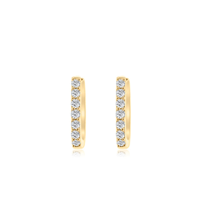 Petite Elongated Diamond Hoops