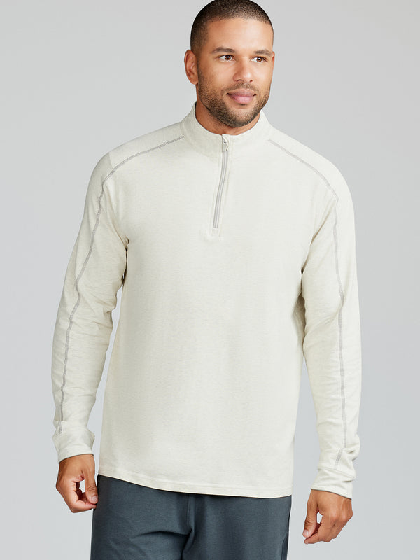 Tasc Carrollton Lightweight Quarter Zip - Mineral Heather