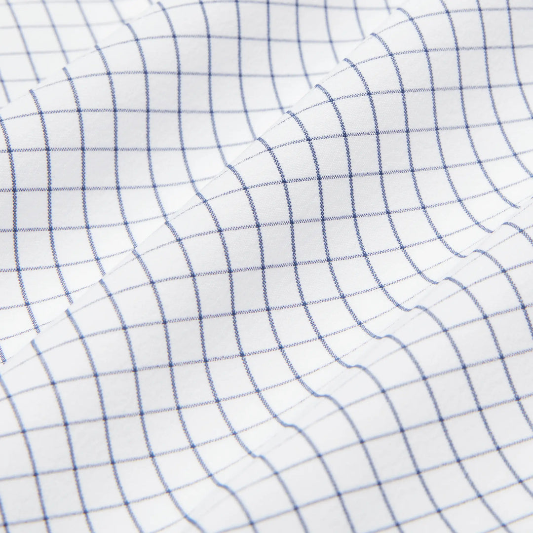 Leeward Dress Shirt - Navy Mini Grid