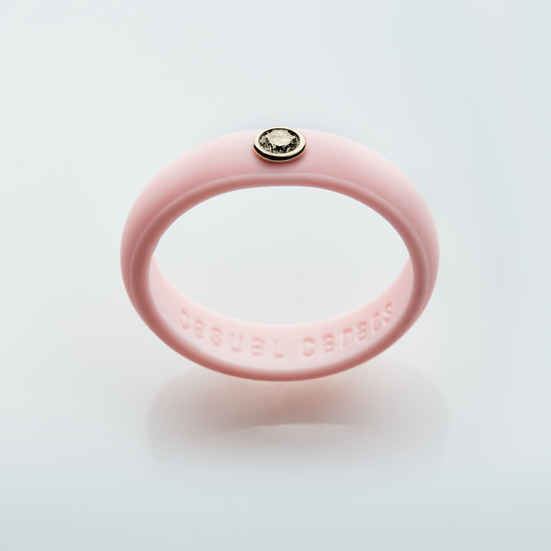 Casual Carats Sakura Pink Diamond Silicone Ring